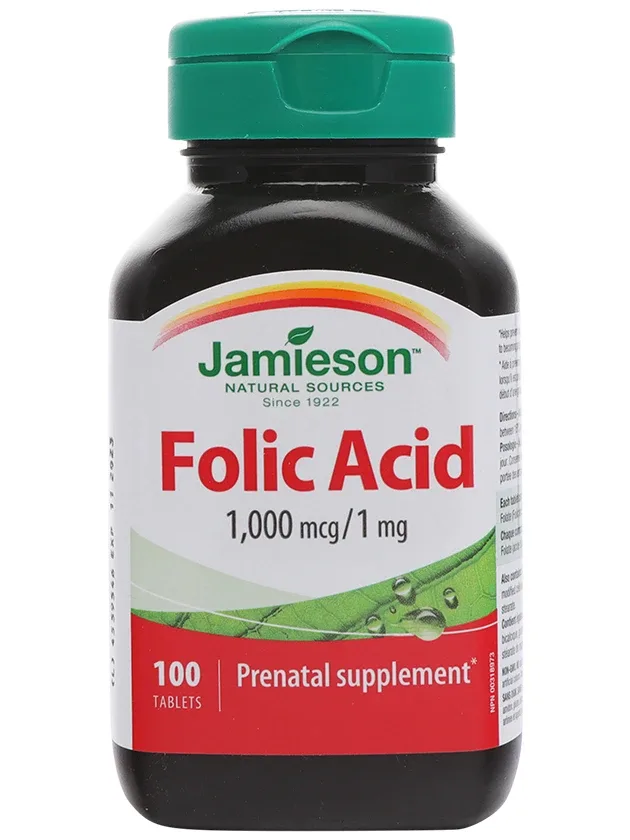Jamieson Folic Acid (folijskābe), 100 tabletes