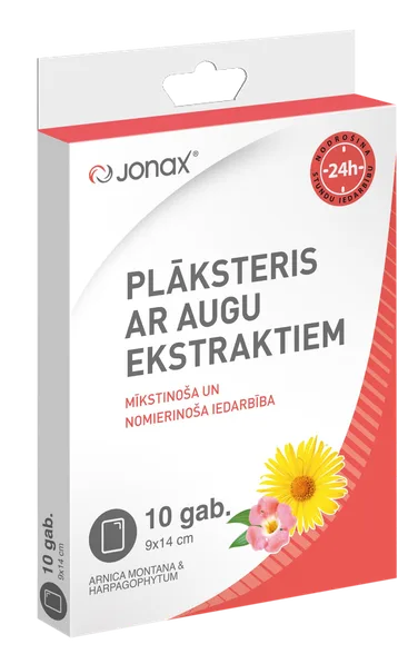 Jonax ar augu ekstraktiem plāksteri, 10 gab.