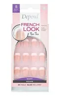 DEPEND FRENCH LOOK S SQUARE MĀKSLĪGO NAGU KOMPLEKTS, 24GAB.