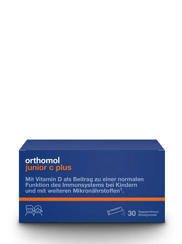 Orthomol Junior C Plus aveņu-laima, 30 paciņas