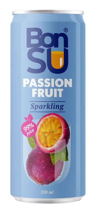 GĀZĒTS ATSPIRDZINOŠS MARAKUJAS SULAS DZĒRIENS BONSU, 330 ML (DEP)