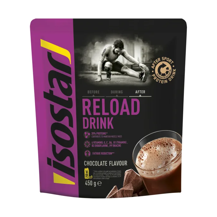 PULVERIS ISOSTAR AFTER SPORT RELOAD ŠOKOLĀDES 450G