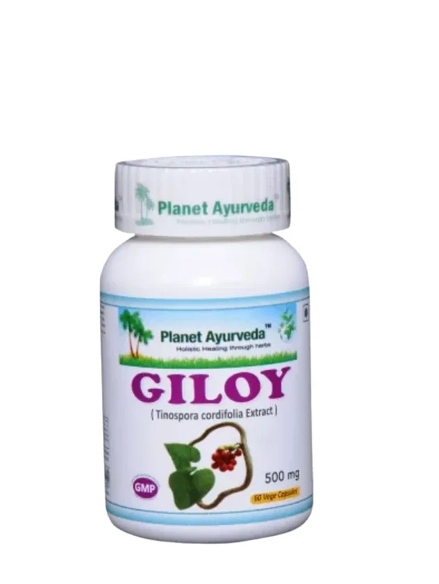 Planet Ayurveda® Giloy Organic ar sirdslapu tinosporas ekstraktu, 60 kapsulas