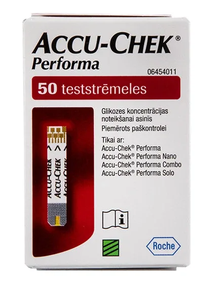 Accu-Chek Performa teststrēmeles, 50 gb.
