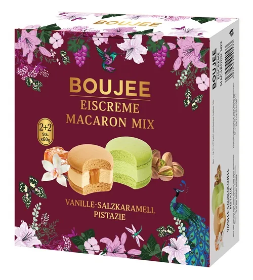 SALDĒJUMS MAKARŪNS BOUJEE MIX, VANIĻAS UN PISTĀCIJU, 4GAB X 60G, 240G