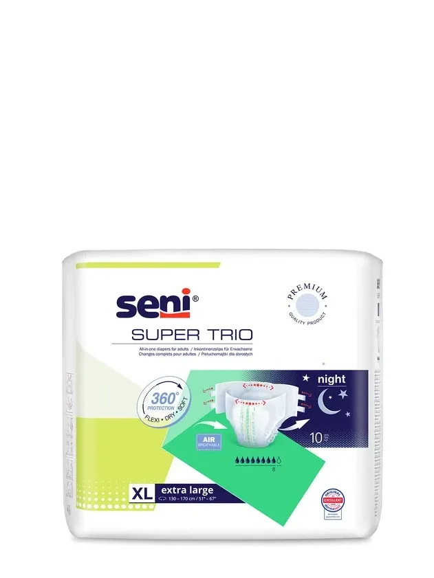 Трусики-подгузники ночные Seni Super Trio XL, 10 шт.