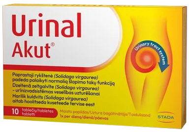 Urinal Akut tabletes, 10 gab.