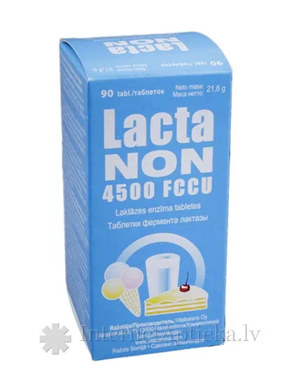 Lacta non 4500 fccu (laktāzes enzīms), 90 tabletes