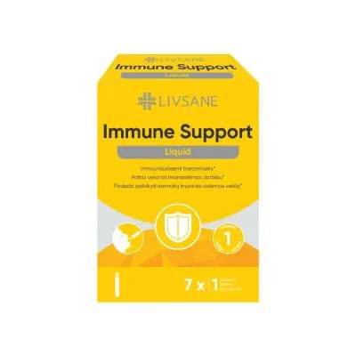 Livsane Immune Support Liquid šķidrums ampulās 25 ml N7