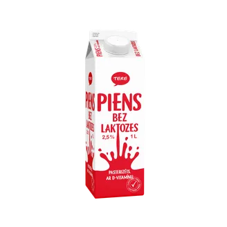 PIENS TERE BEZ LAKTOZES 2.5% 1L