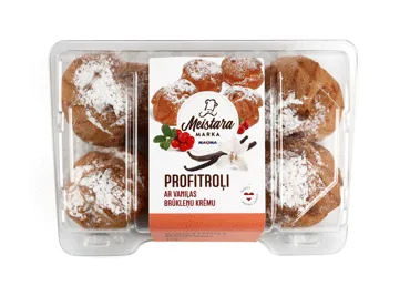 PROFITROĻI AR VANIĻAS BRŪKLEŅU KRĒMU MEISTARA MARKA 170G