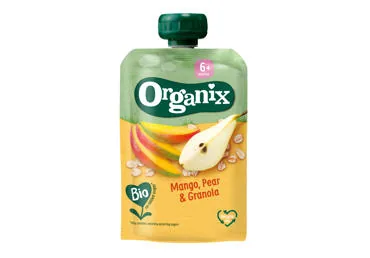 BIO BIEZENIS ORGANIX MANGO BUMBIERI GRANĀTĀBOLS 6+ 100G