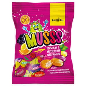 KONFEKTES KARAMELES PUTOJOŠĀS AR AUGĻU GARŠU MUSSS 100G