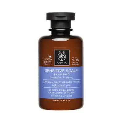 Apivita šampūns jutīgai galvas ādai, 250 ml