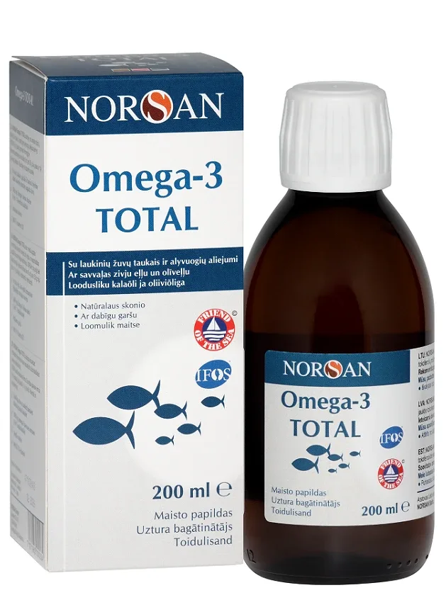Norsan Omega-3 total naturāla garša, 200 ml