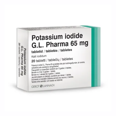 Potassium iodide G.L. pharma 65 mg tabletes N20