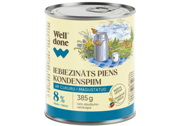 SALDINĀTS KONDENSĒTAIS PIENS WELL DONE 385G
