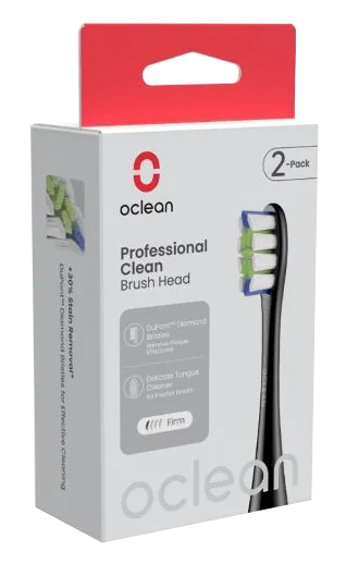 Oclean Professional Clean P1C5 Black elektriskās zobu birstes uzgaļi, 2 gab.