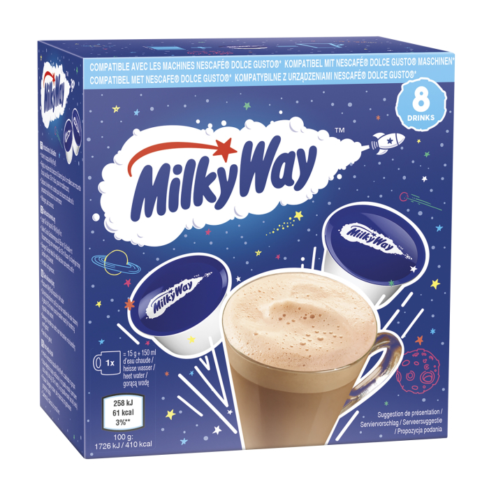 KARSTĀS ŠOKOLĀDES KAPSULAS MILKYWAY 8X15G