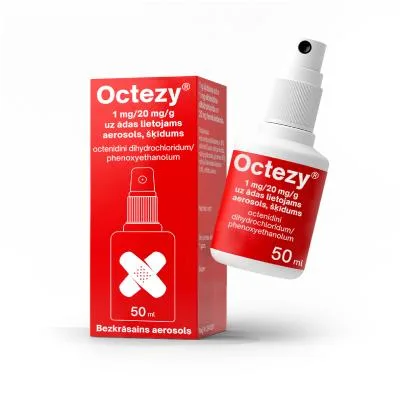 Octezy 1 mg/20 mg aerosols uz ādas lietojams 50 ml