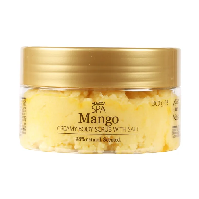 ĶERMEŅA SKRUBIS ALMEDA SPA MANGO, KRĒMVEIDA AR SĀLI 300G