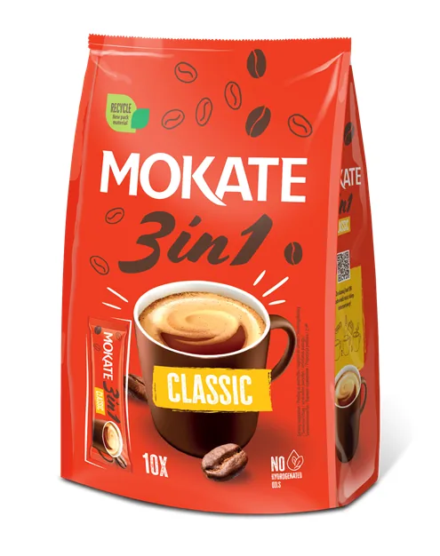 KAFIJAS DZĒRIENS MOKATE 3IN1 CLASSIC MAISIŅĀ 17G X 10GB.