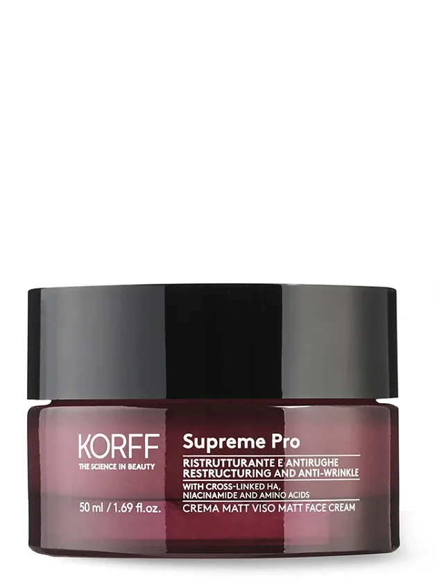 Korff Supreme Pro Matt pretgrumbu sejas krēms, 50 ml