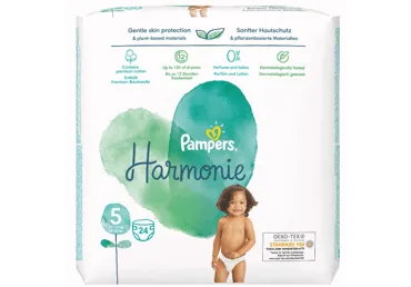 AUTIŅBIKSĪTES PAMPERS HARMONY S5 11-16KG 24GAB.