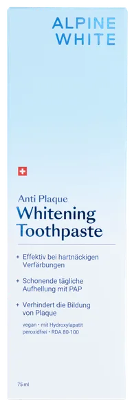 Alpine White Whitening Anti Plaque zobu pasta, 75 ml