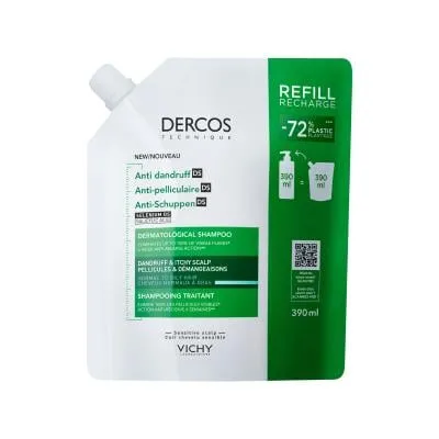 Vichy Dercos pretblaugznu šampūns normāliem un taukainiem matiem refill 390 ml