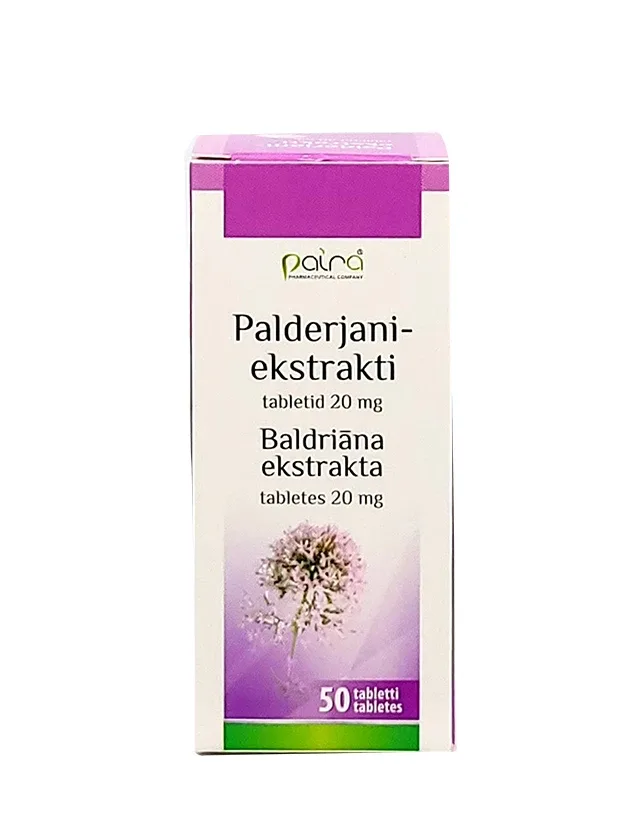 Baldriāna ekstrakts - 20 mg, 50 tabletes