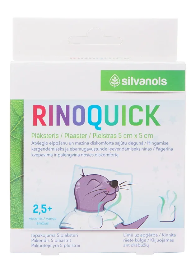 Silvanols Rinoquick Aroma plāksteri, 5 gb.