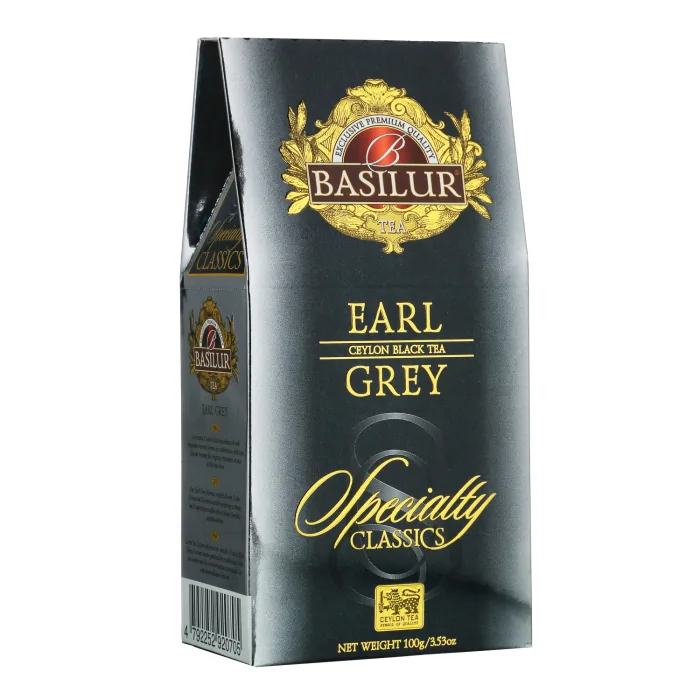 MELNĀ TĒJA BASILUR SPECIALTY CLASSICS EARL GREY 100G