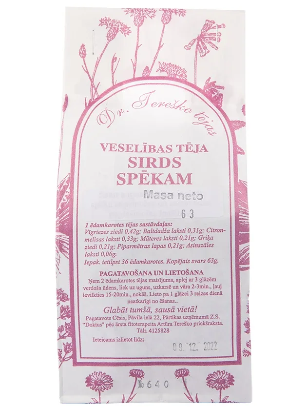 Dr.Tereško tēja sirds spēkam, 63 g