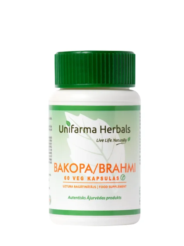 Unifarma Herbals Bacopa/brahmi veg kapsulas, 60 gb.