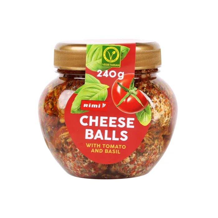 SVAIGĀ SIERA BUMBAS RIMI AR TOMĀTIEM UN BAZILIKU, RAPŠU EĻĻĀ 240/150G