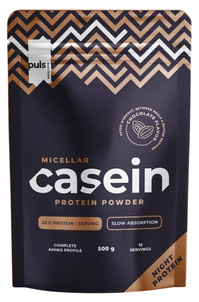 Puls Nutrition Casein Chocolate pulveris, 500 g