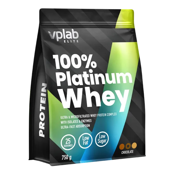 Vplab 100% platinum whey chocolate pulveris, 750 g