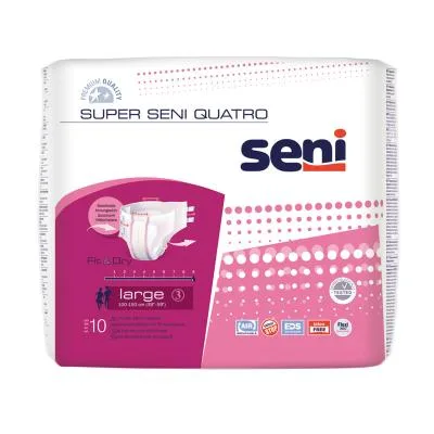 Трусы для взрослых Seni Super Quatro при недержании, размер L, 10 шт.