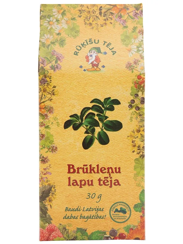 Rūķīšu Tēja brūkleņu lapu tēja, 30 g