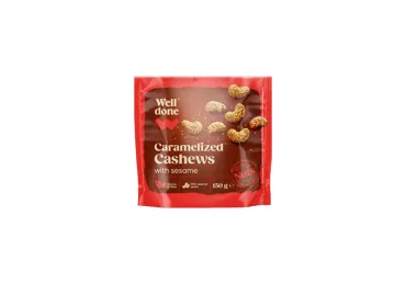 KARAMELIZĒTI INDIJAS RIEKSTI WELL DONE 150G