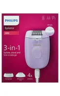 PHILIPS 4000 BRE257/00 EPILATORS AR VADU (LILLĀ), 1GAB.