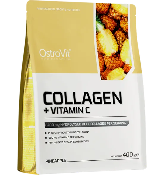 Ostrovit Collagen + Vitamin C pineapple pulveris, 400 g