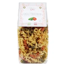 PASTA SELECTION BY RIMI GIGLI TRICOLOR AR TOMĀTIEM UN SPINĀTIEM 500G