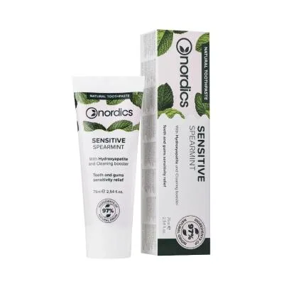 Nordics Sensitive Spearmint zobu pasta jutīgām smaganām 75 ml