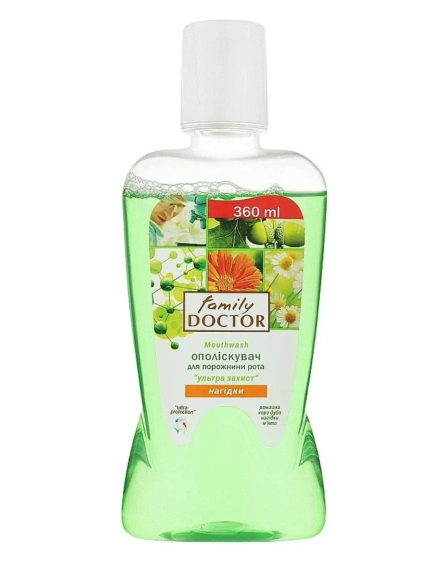 Family doctor mutes dobuma skalošanas līdzeklis kliņģerīte, 360 ml
