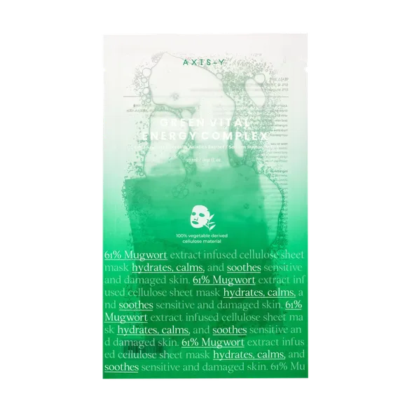 Axis-Y Green Vital Energy complex auduma sejas maska, 27 ml