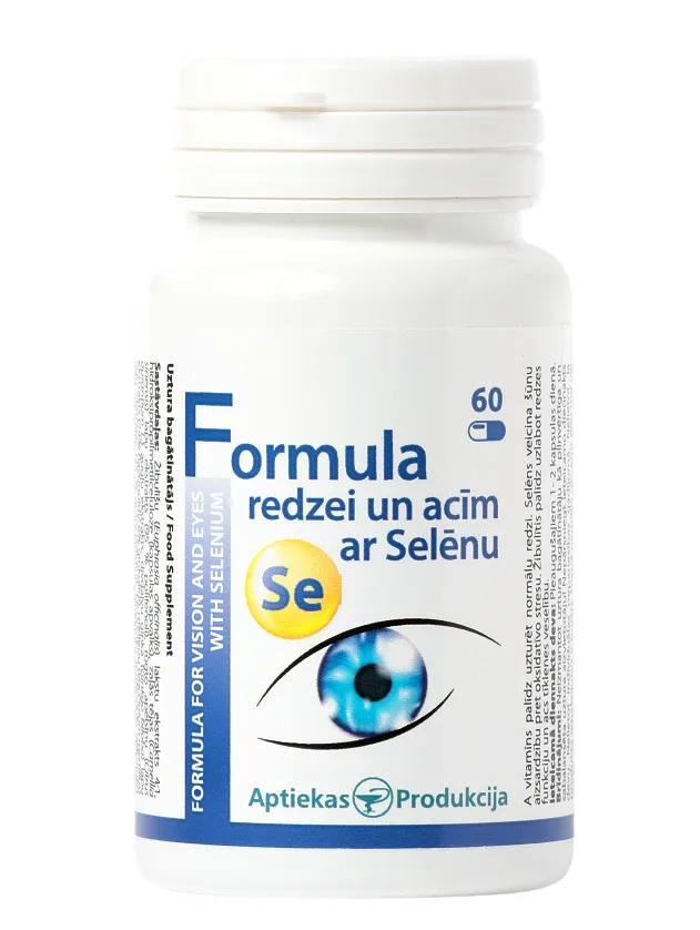 Formula redzei un acīm ar selēnu, 60 kapsulas