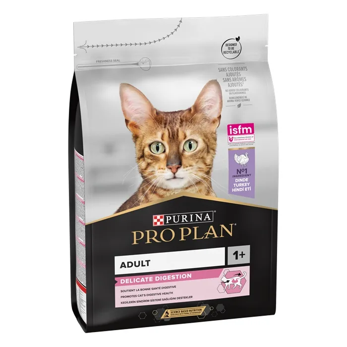 SAUSĀ BARĪBA KAĶIEM PRO PLAN DELICATE AR TĪTARA GAĻU, 3KG