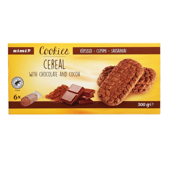 GRAUDAUGU CEPUMI RIMI AR ŠOKOLĀDI UN KAKAO 300G